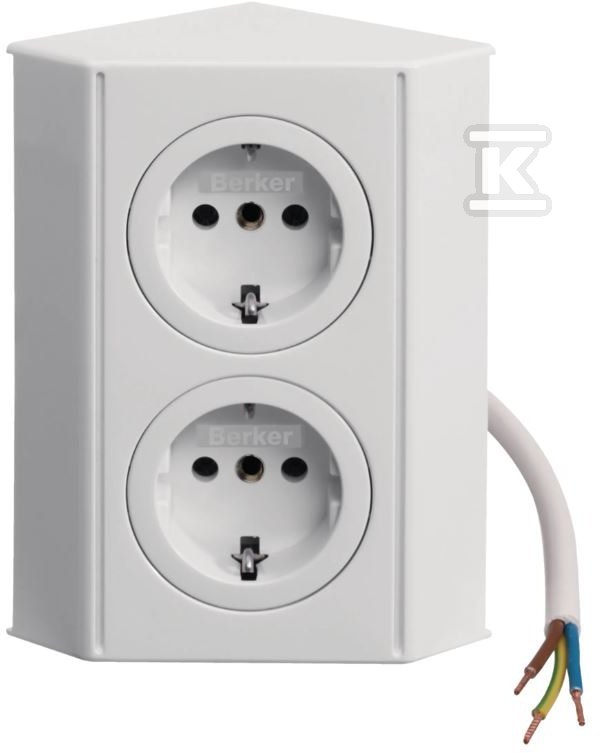 Twin-Box z 2 gniazdami SCHUKO, biały, połysk 194802