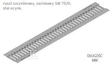 Ruszt szczelinowy zaciskowy FASERFIX STANDARD E 100 SW 9, ocynkowany 6270