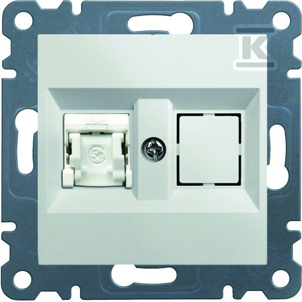 LUMINA Gniazdo komputerowe pojedyczne RJ45 kat.6 FTP, biały WL2170