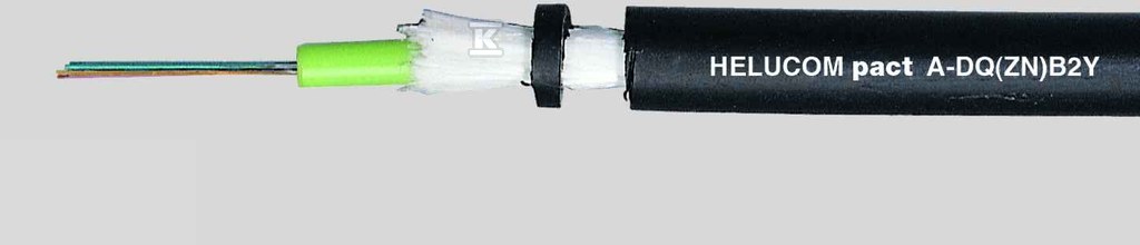 Kabel światłowodowy helucom A-DQ(ZN)B2Y 12 E9/125 zewnętrzny, opona pe, czarny 802141