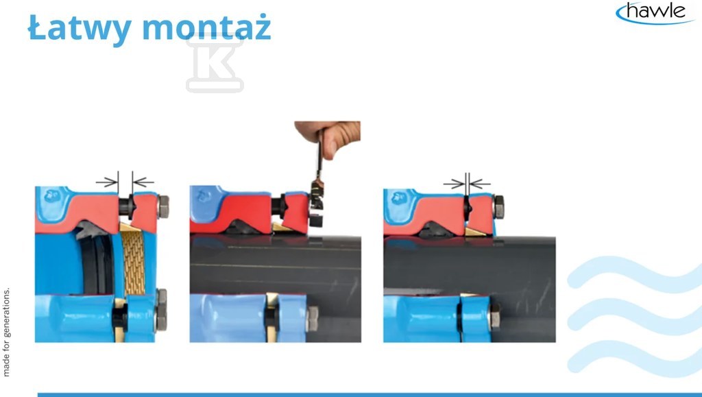 Trójnik MMB S2000, d110x110, PN16, rurowo-rurowy z odejściem rurowym, do wody, do rur PE i PVC, z zabezpieczeniem przed przesunięciem, GJS-żeliwo sferoidalne (seria 8515_System2000) 5013128