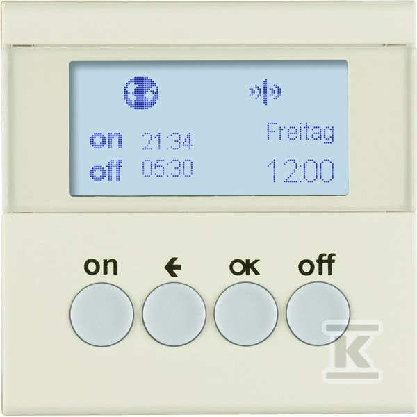 Łącznik czasowy do sterowników załączających i mechanizmów zasilających, krem, quicklink, B.KWADRAT/S.1 KNX RF 85745282