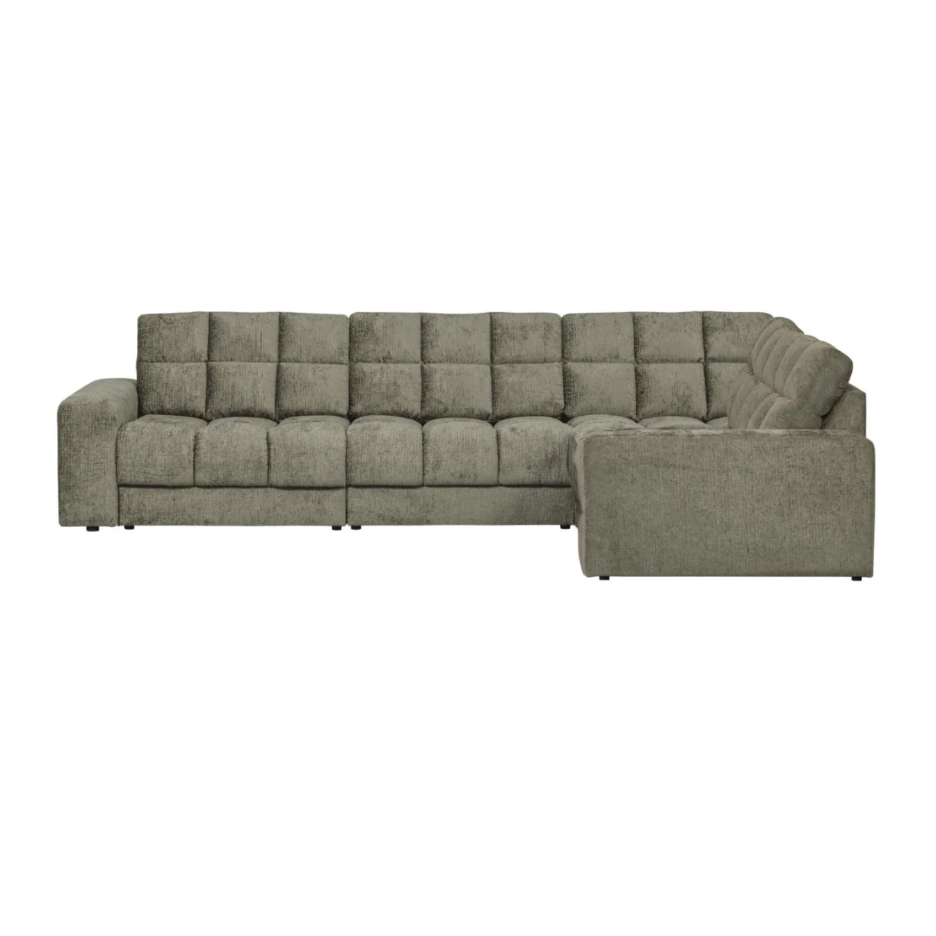 Sofa narożna prawostronna SECOND DATE – FROST aksamit