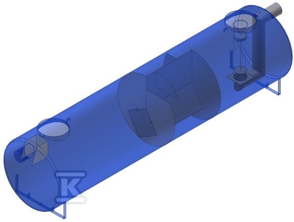 Separator koalescencyjny stalowy AQUAFIX SKG 300 z osadnikiem, przepustowość nominalna 300 l/s, poj. os. 30250 l, króćce stalowe 181300