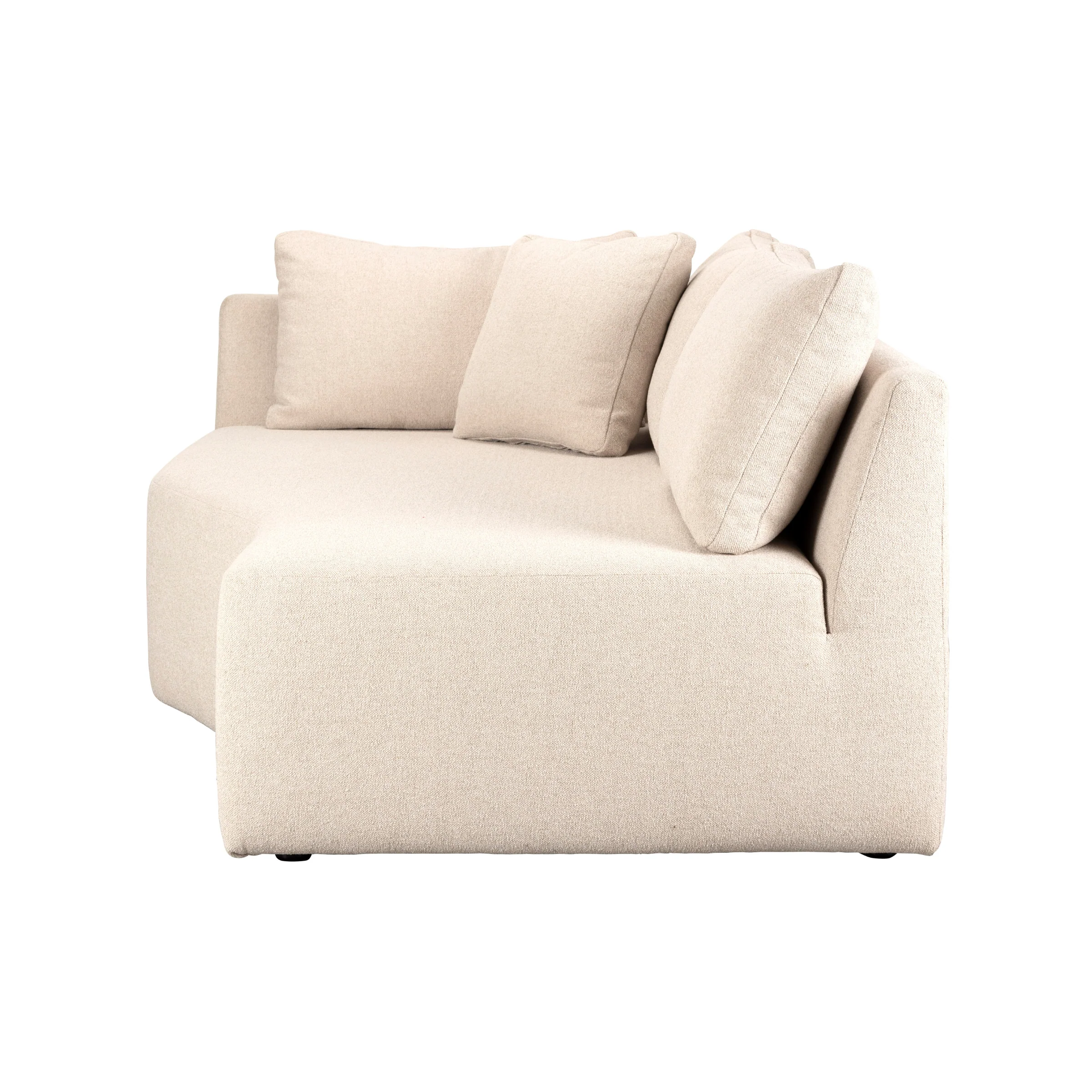 Sofa modułowa PROSPER – szezlong prawostronny piaskowy