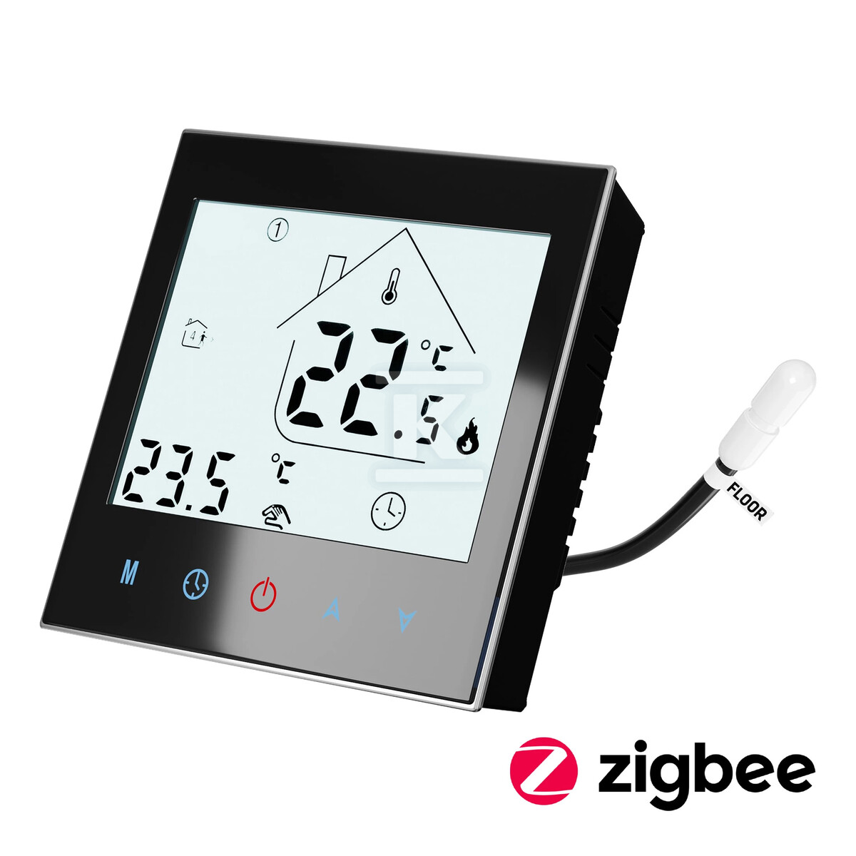 Termostat programowalny HD-T1000.B z komunikacją Zigbee 3.0 – czarny HD-T1000.B.ZIGBEE