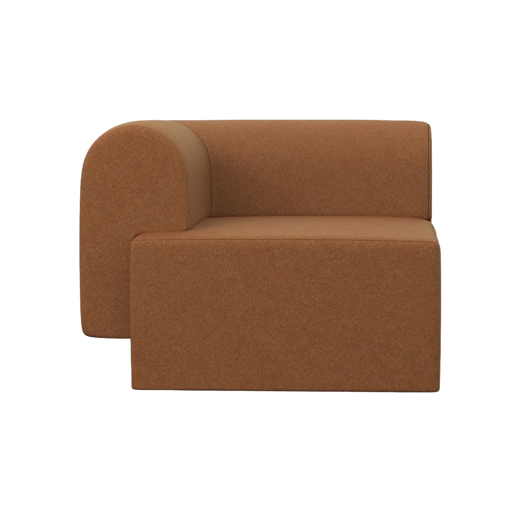 Sofa modulowa TORI – moduł lewostronny rdzawy