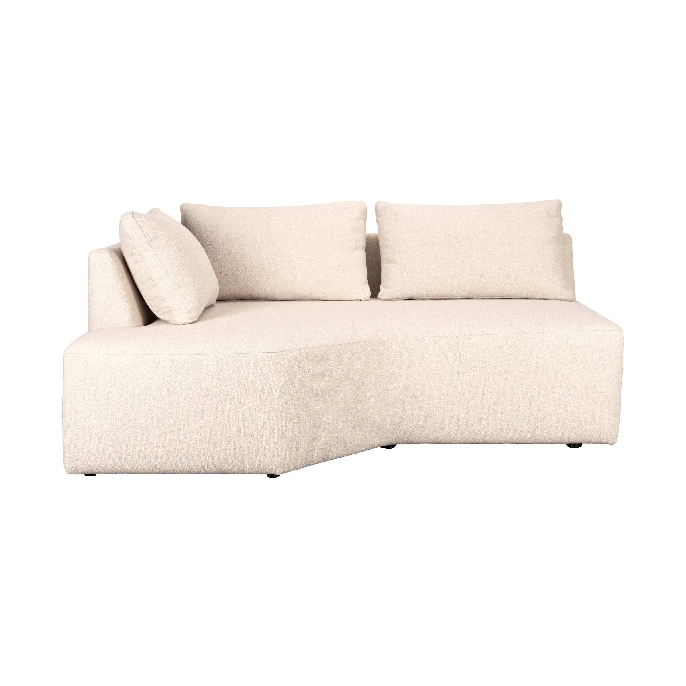 Sofa modułowa PROSPER – element końcowy lewostronny piaskowy