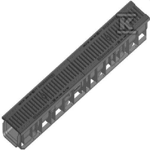 Korytko RECYFIX STANDARD 100, typ 80, z rusztem żeliwnym, kratowym GUGI MW 15/25, kl. C 250 40253