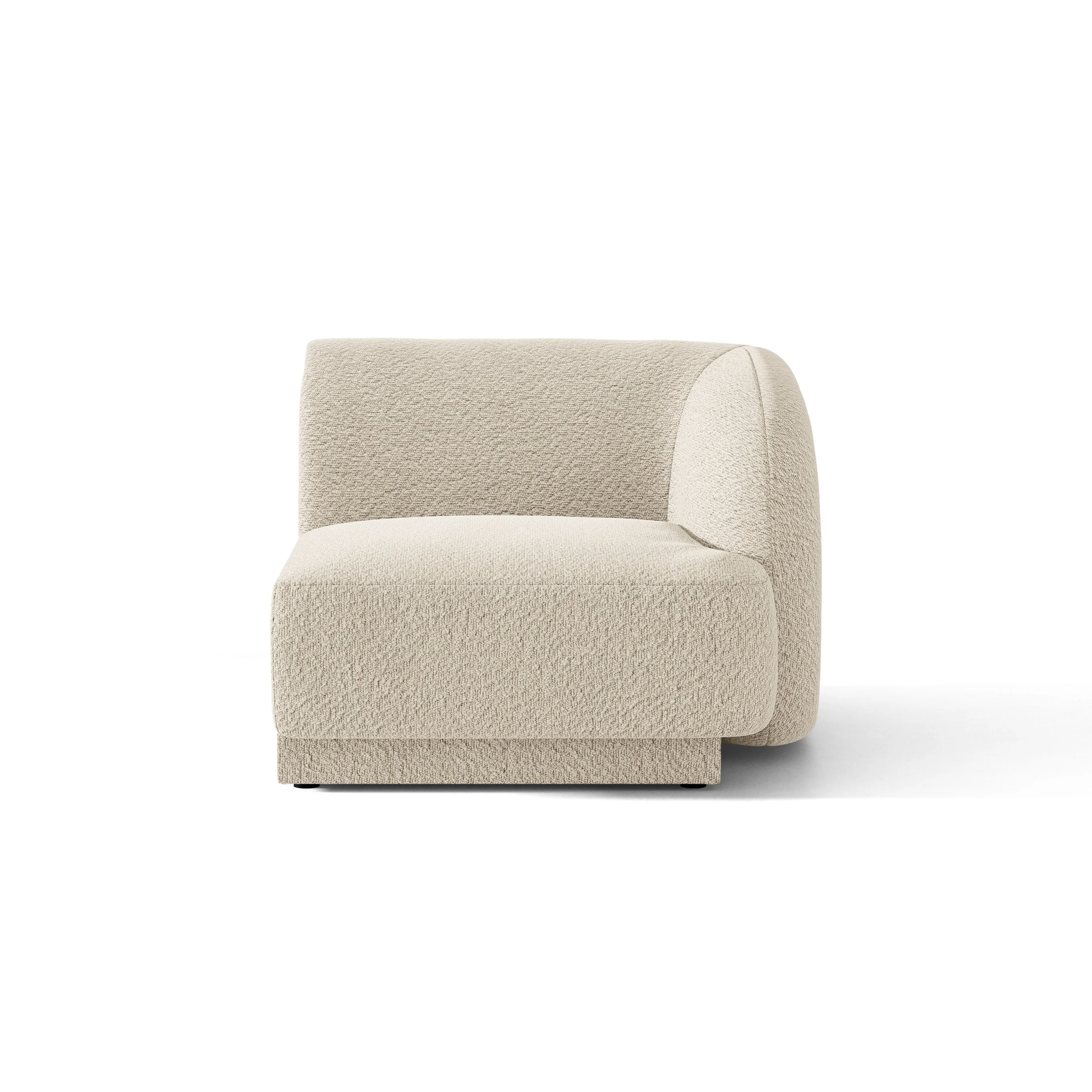 Sofa modułowa MILEY – moduł prawostronny beżowy boucle