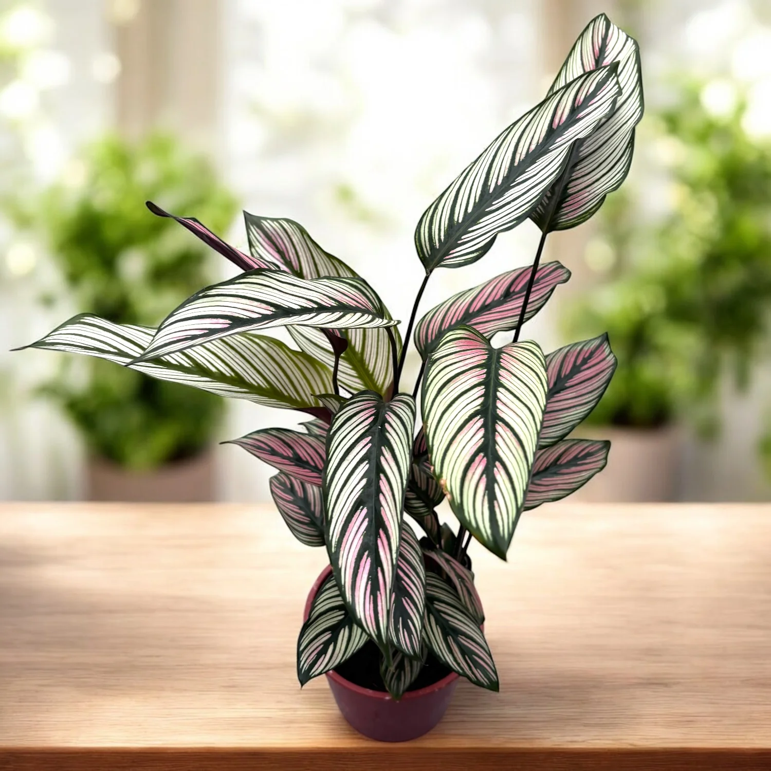 Calathea majestica ‘White Star’ – planta decorativa cu frunze spectaculoase alb-verzui