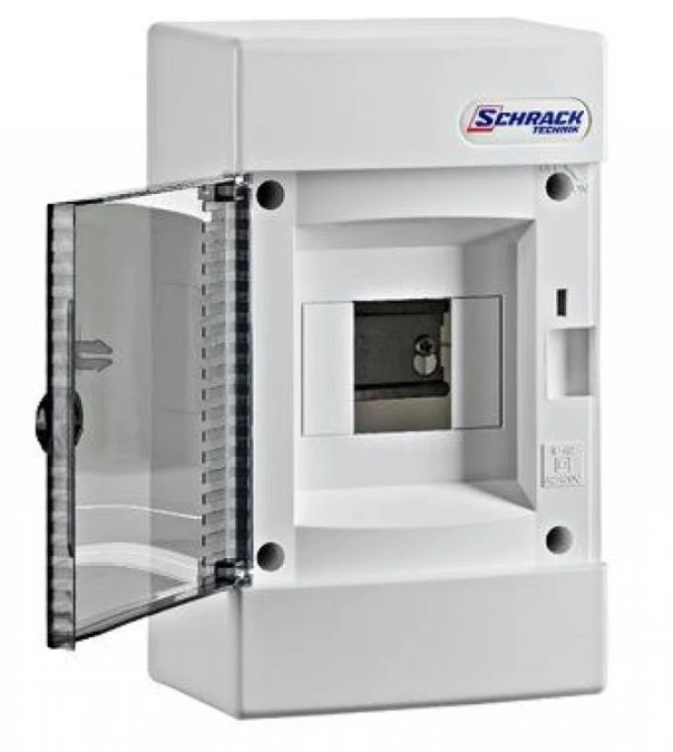 Obudowa natynkowa 1×4 IP40, drzwi transparentne