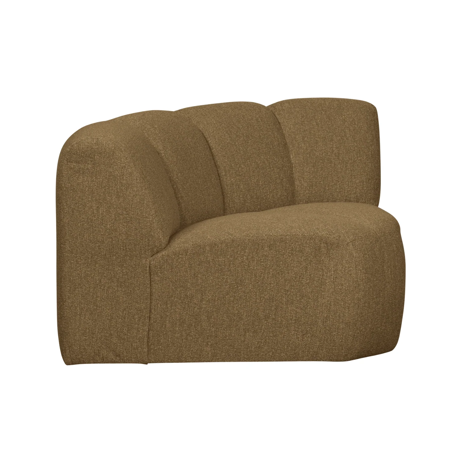 Sofa modułowa MOJO – element narożny ciemny miodowy bouclé