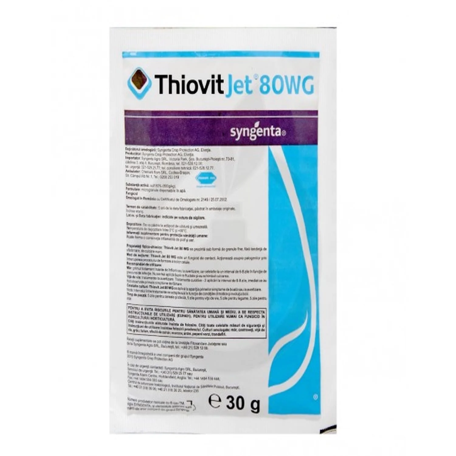 Thiovit Jet 80 WG – fungicid natural de contact si supliment de sulf – fainare