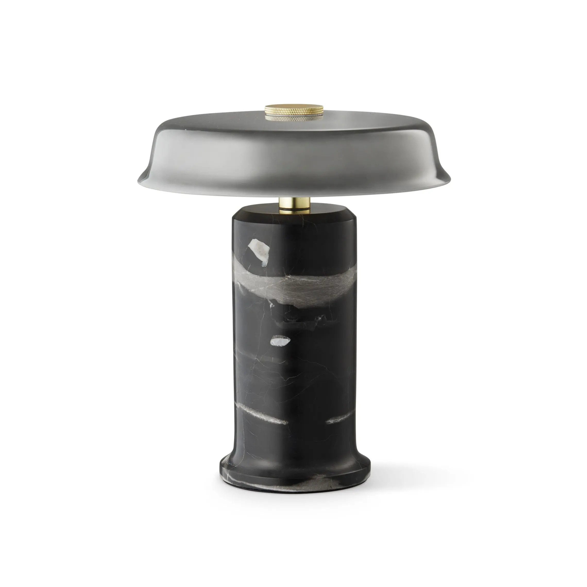 Lampa przenośna TRIP NO. 2 szary marmur z dymionym szkłem