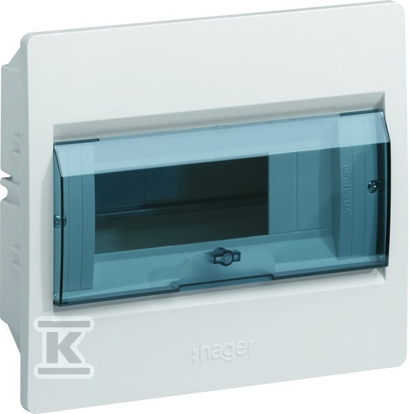 Rozdzielnica IC2 1×8 modułowa p/t IP40 drzwi transparentne VR108TP