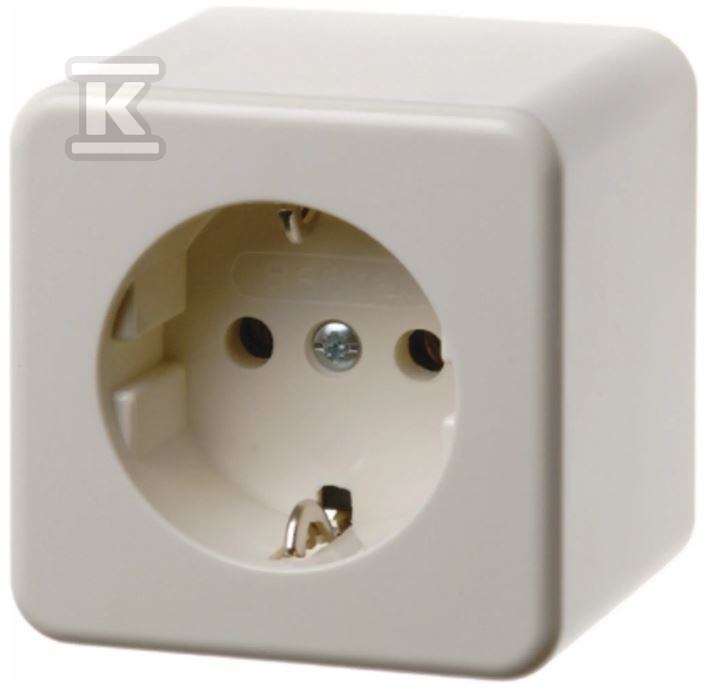 Elementy natynkowe Gniazdo SCHUKO, kremowy 470040