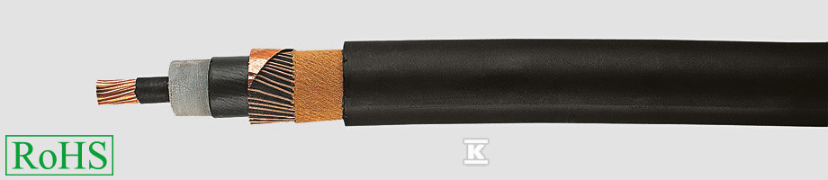 Kabel energetyczny 12/20kV ekranowany N2XS2Y 1×150/16 jednożyłowy, cu, płaszcz PE 32499