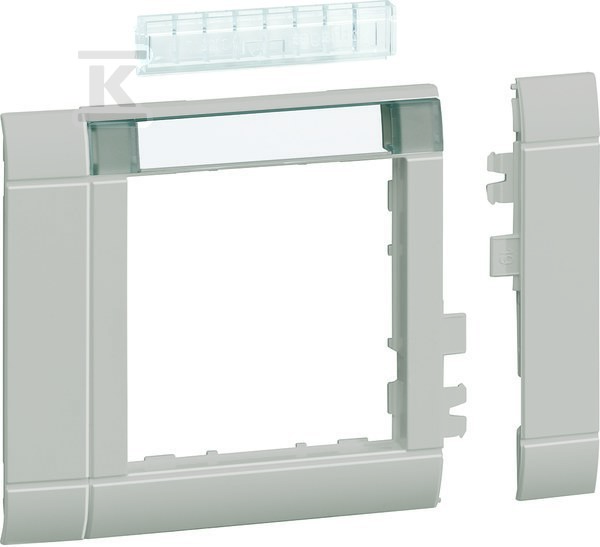 Maskownica 80 mm 1-krotna 55×55 mm pole opisowe PC-ABS bezhalogenowy jasnoszary GR0802A7035