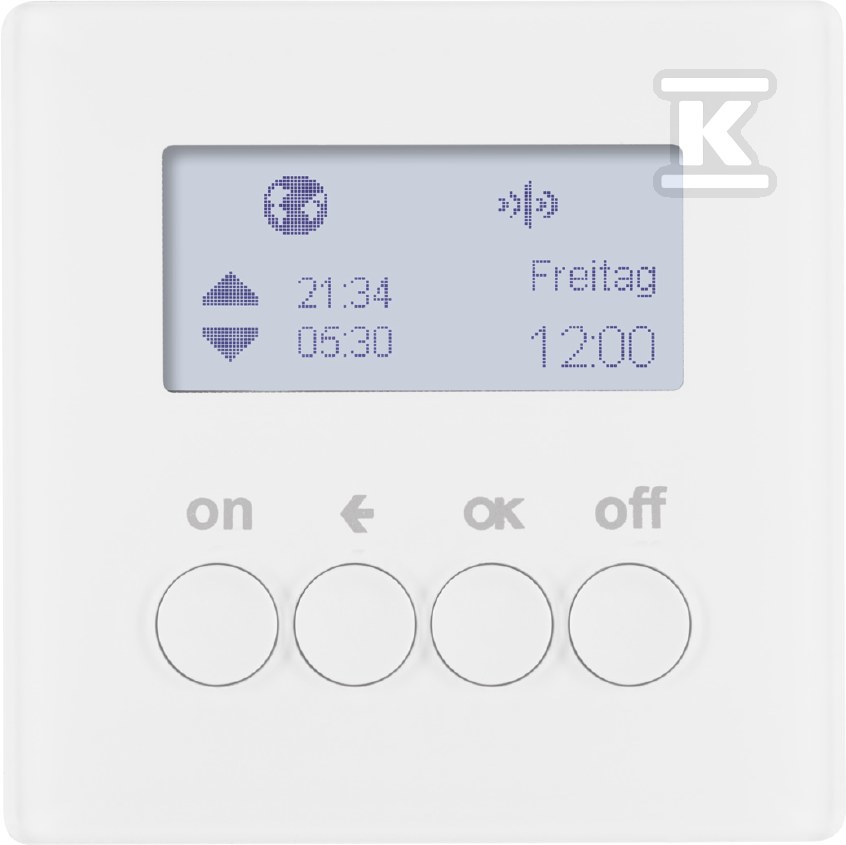 Łącznik czasowy do sterowników załączających i mechanizmów zasilających, biały, aksamit, quicklink, Q.X KNX RF 85745229
