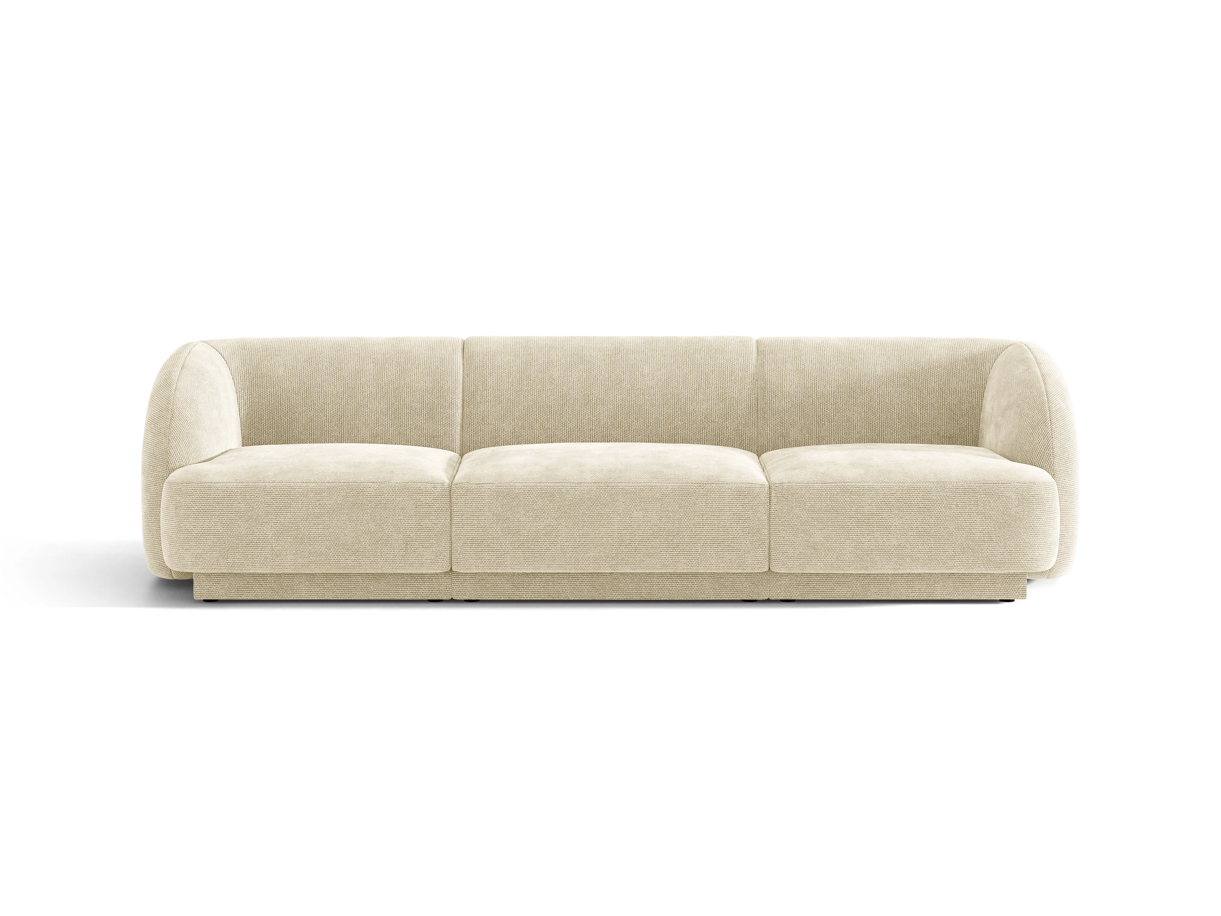 Sofa 3-osobowa MILEY jasnobeżowy szenil jedwabisty