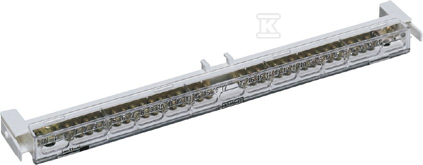 Wspornik z zaciskami PE/N 2×17 zacisków VZ522