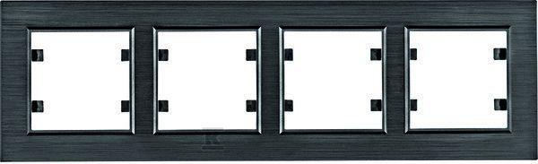 LUMINA Passion Ramka 4-krotna pozioma, aluminium czarne WL9243