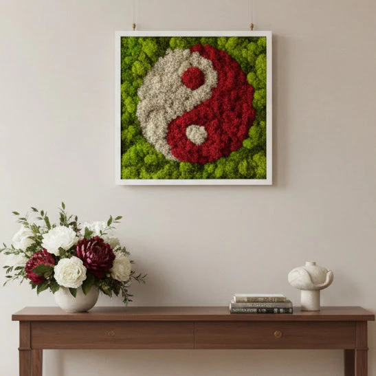 Tablou licheni stabilizati Ying – Yang