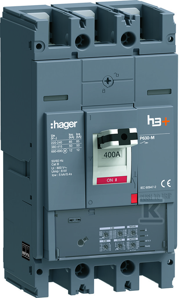 Wyłącznik mocy h3+ P630 LSI 3x400A 50kA HMW400JR