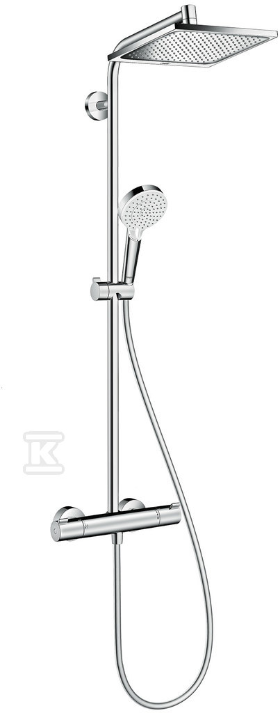 Zestaw prysznicowy z deszczownicą Hansgrohe Crometta E 240 1 strumieniowy z termostatem 27271000