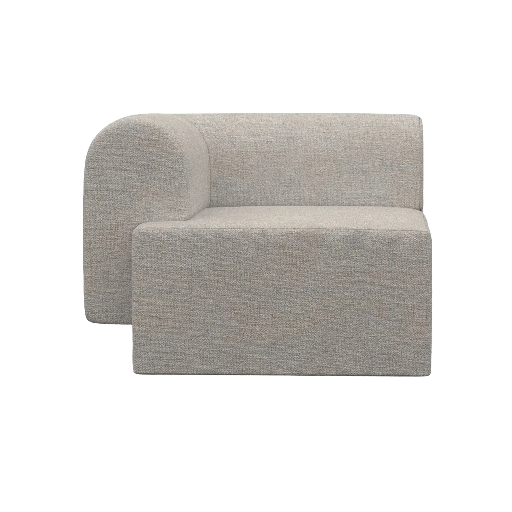 Sofa modułowa TORI – moduł lewostronny szary