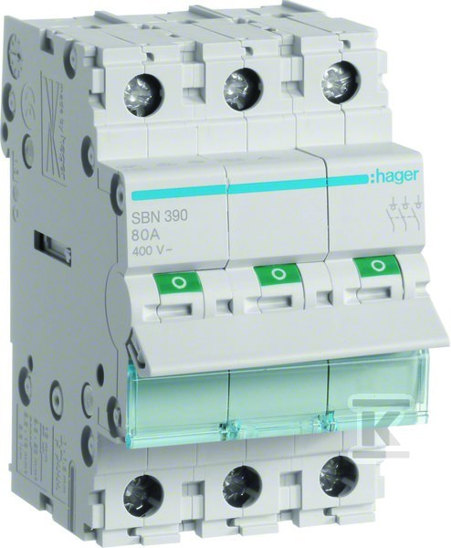 Modułowy rozłącznik izolacyjny 3P 100A 400VAC SBN390