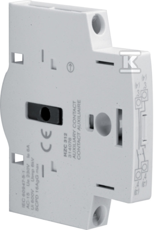 Styki pomocnicze 2NO 5A/250V, rozłączniki HAx rozmiar 1-4, 20-160A HZC312