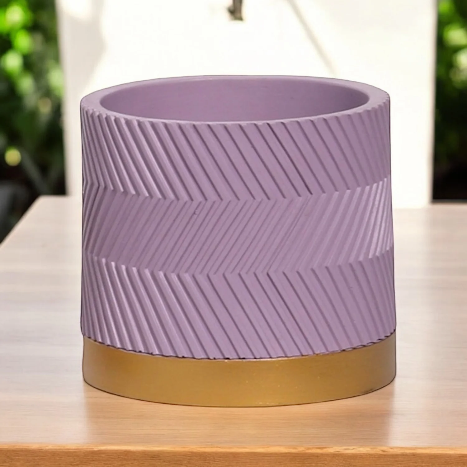 Vas decorativ din ceramica Beton Purple Matte D12