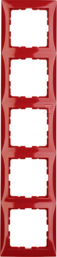 Ramka 5-krotna czerwony, połysk, B.KWADRAT 10158962