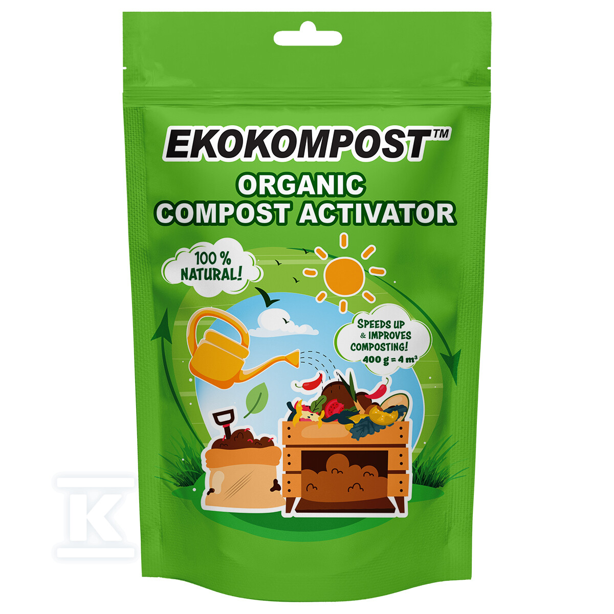 Preparat biologiczny EKOKOMPOST 400g, do kompostowania odpadów organicznych 5901549121087