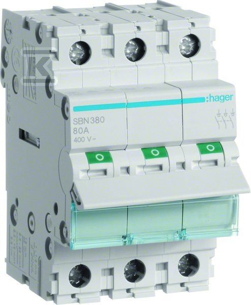 Modułowy rozłącznik izolacyjny 3P 80A 400V SBN380