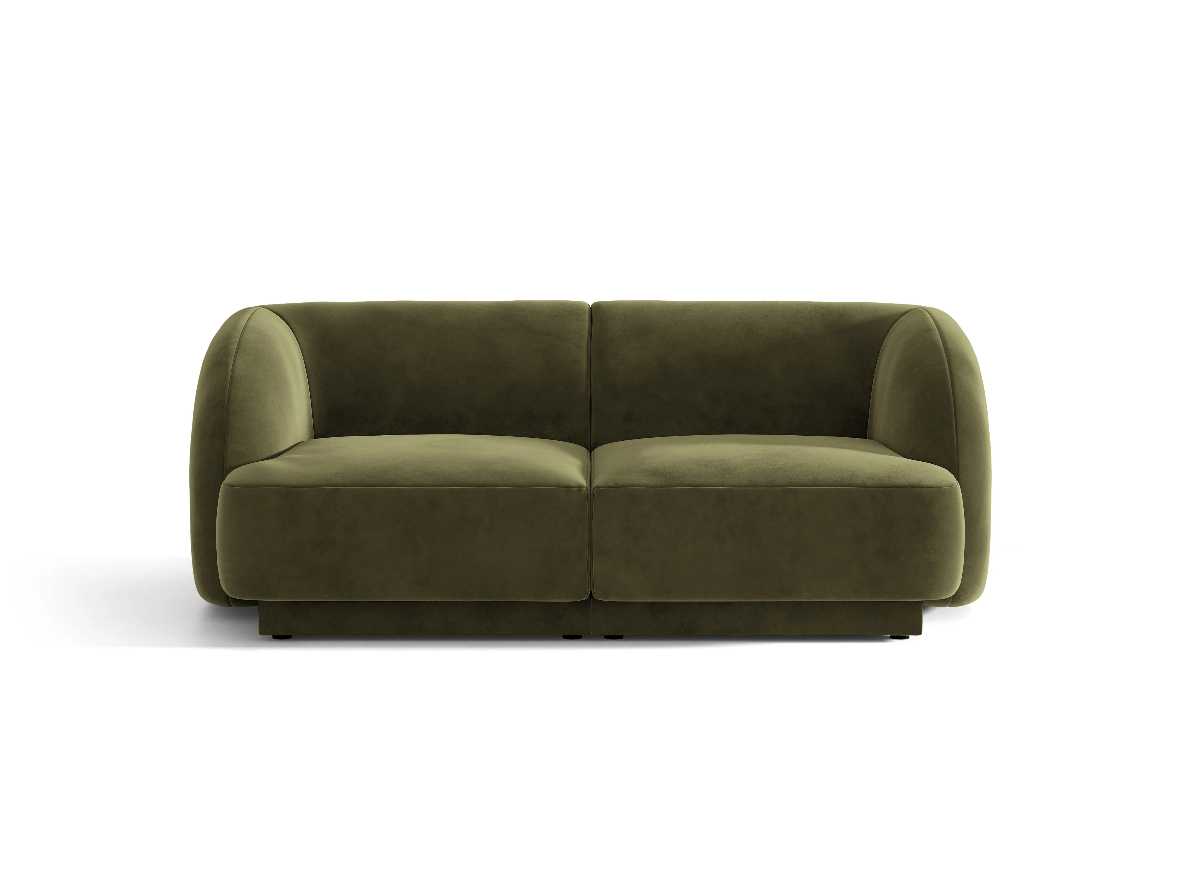 Sofa aksamitna 2-osobowa MILEY zielony