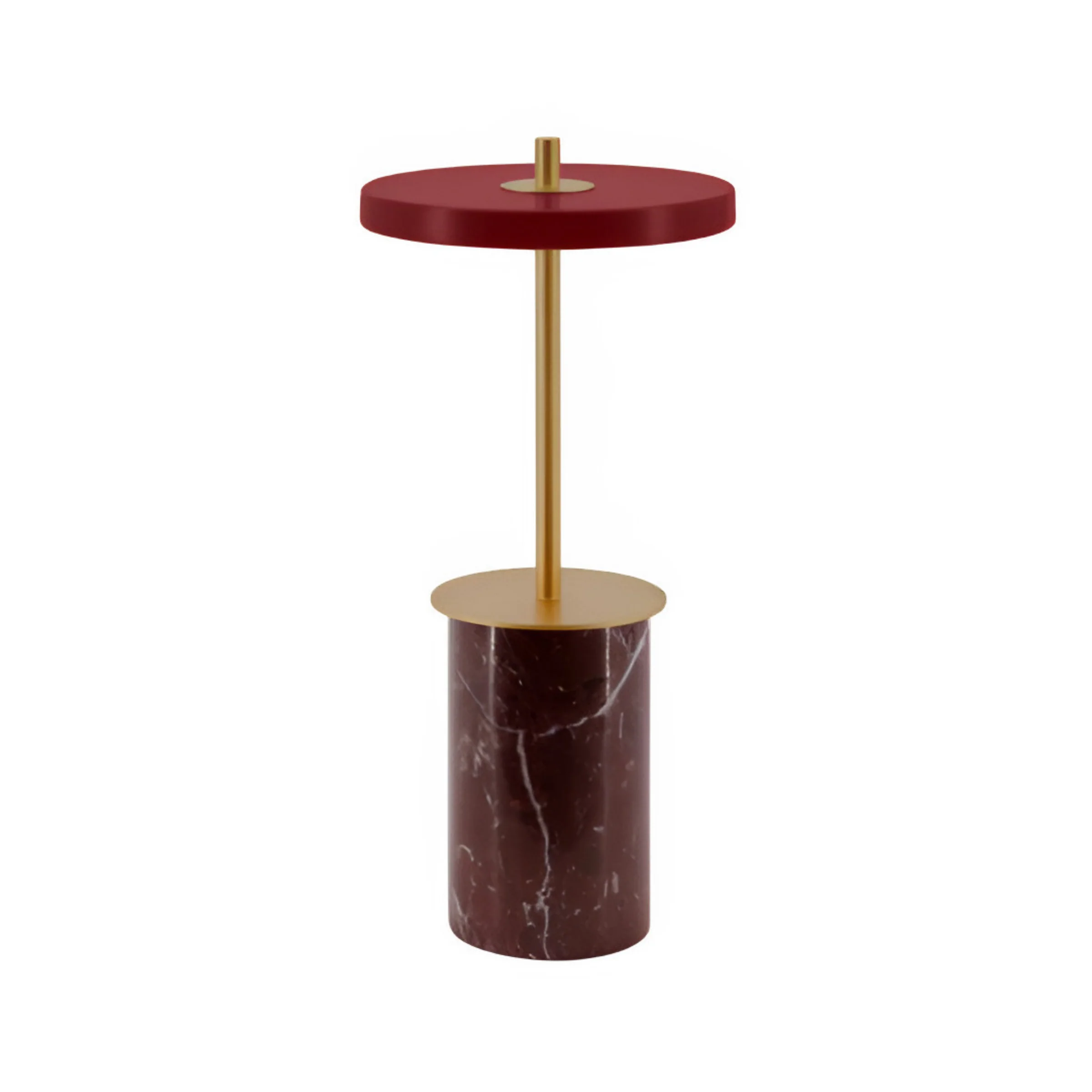 Lampa stołowa ASTERIA MOVE MINI czerwony marmur ze złotą wstawką