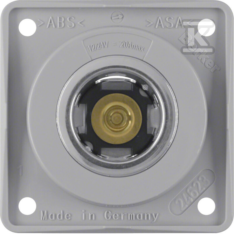 Gniazdo zasilania 12 V, mechanizm, szary, INTEGRO FLOW 845712507