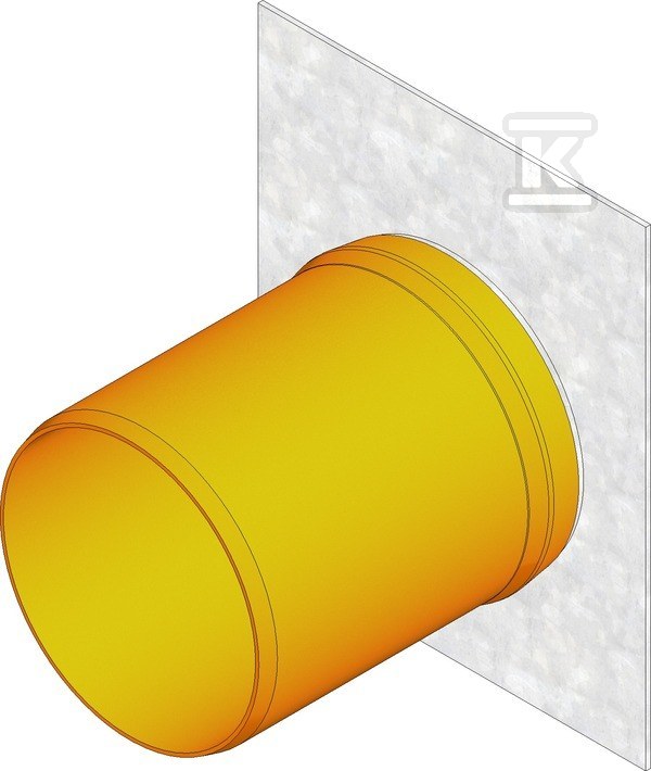 Ścianka czołowa FASERFIX STANDARD E 100 typ 010, z króćcem z tworzywa DN 110, ocynkowana 6297