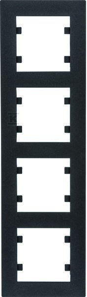 LUMINA Intense Ramka 4-krotna pionowa, czarny WL5643
