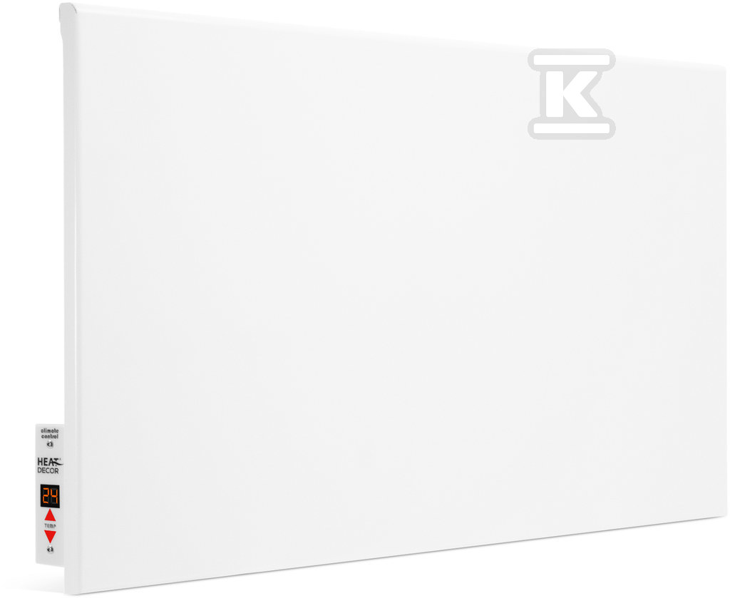 Grzejnik stalowy HD-WAVE STEEL z termostatem, moc 400 W – biały HD-SWT400