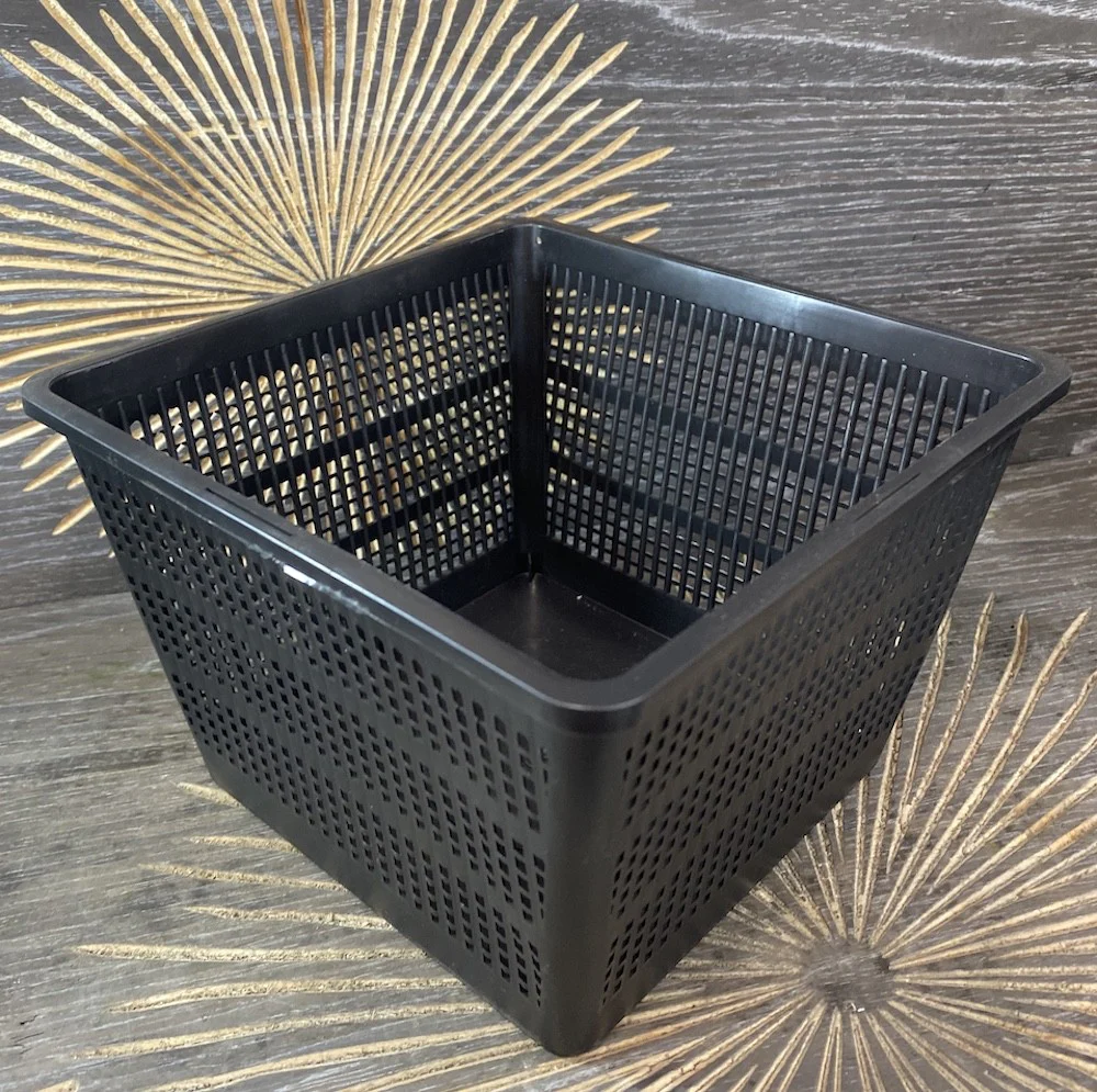 Ghiveci tip cos negru/gri 25 x 25 cm