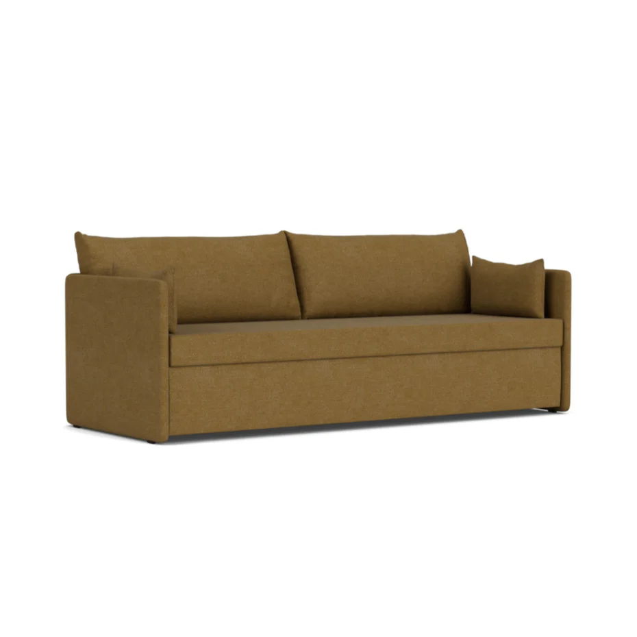 Sofa z funkcją spania 3-osobowa 0FFSET musztardowy