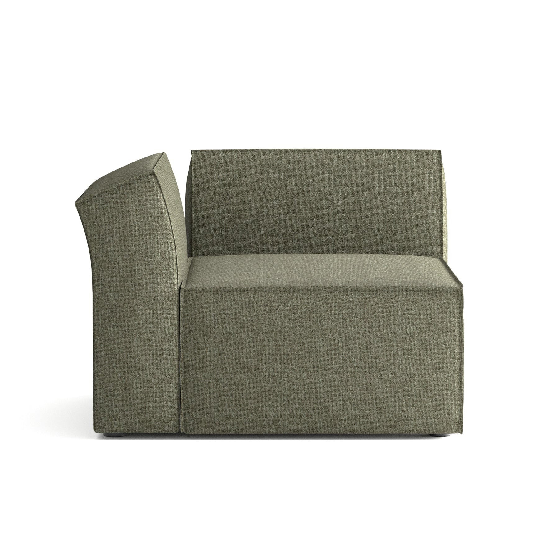 Sofa modułowa ANDO – moduł lewostronny zielony