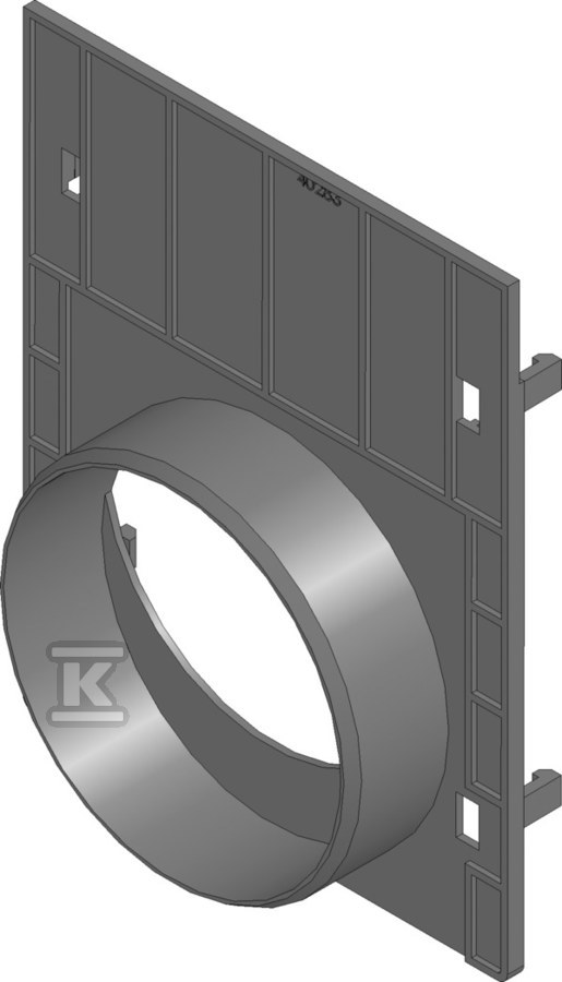 Ścianka czołowa RECYFIX STANDARD 100, typ 010, tworzywo, z króćcem DN 110 40283