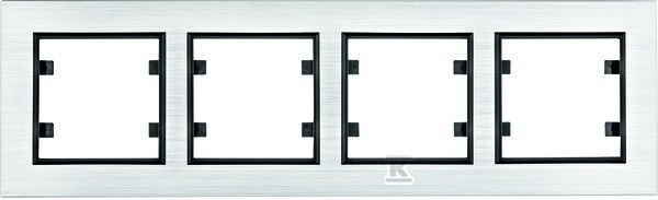 LUMINA Passion Ramka 4-krotna pozioma, aluminium srebrne WL9242