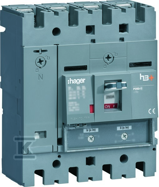 Wyłącznik mocy h3+ P250 4P 125A 40kA TM HNT127DR