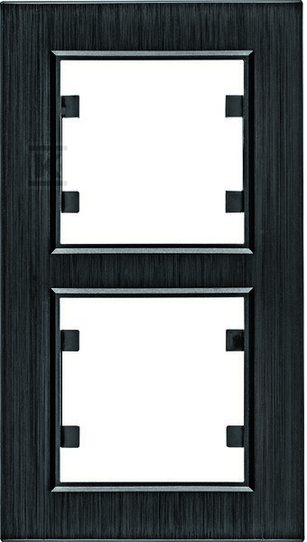 LUMINA Passion Ramka 2-krotna pionowa, aluminium czarne WL9123